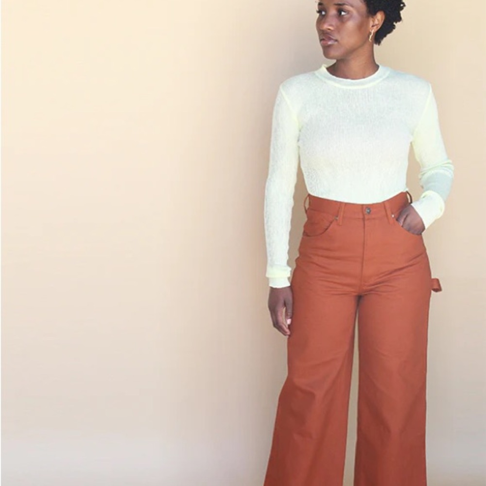 Samantha Pleet Orange Cargo Pants